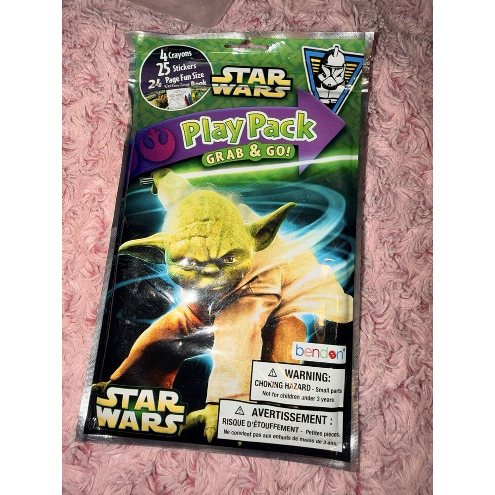 Disney Star Wars Play Pack Grab & Go Activity Set Yoda Coloring Book Travel Fun